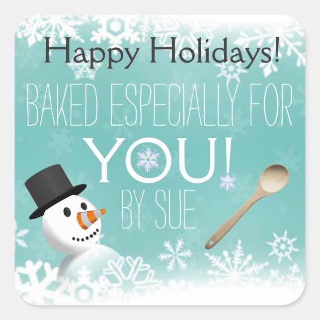 Stickers de cuisson personnalisée Snowflake (Devant)