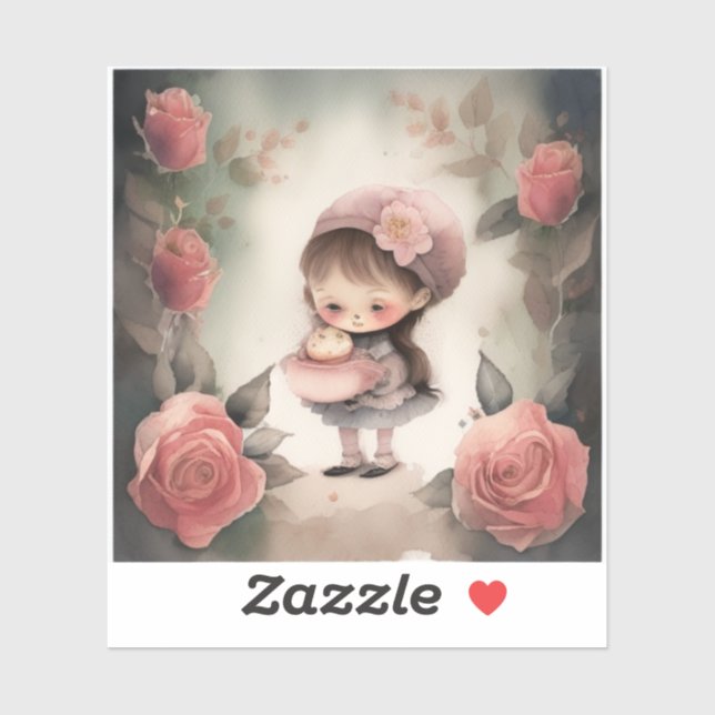 stickers de dessins animés pour filles mignonnes (Feuille)