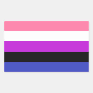 Stickers de drapeaux Genderfluide