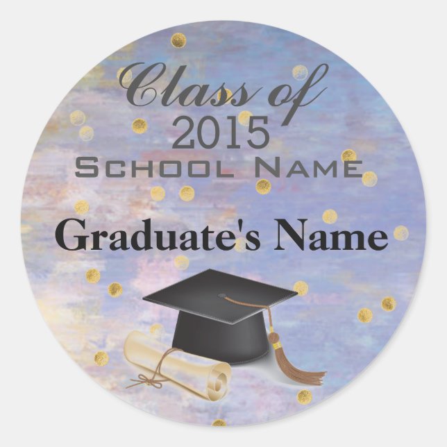Stickers de Faire-part de graduation personnalisée (Devant)