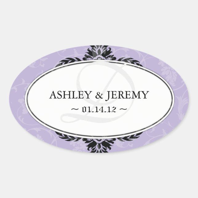 Stickers De Faveur De Mariage Lilac (Devant)