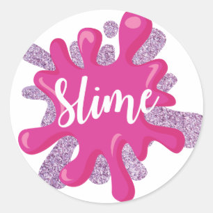 stickers de faveur pour anniversaire mince en rose