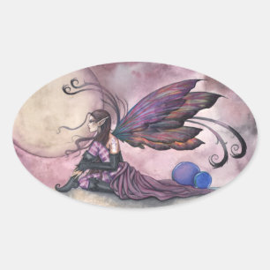 Stickers de fée violette de la lune d'été