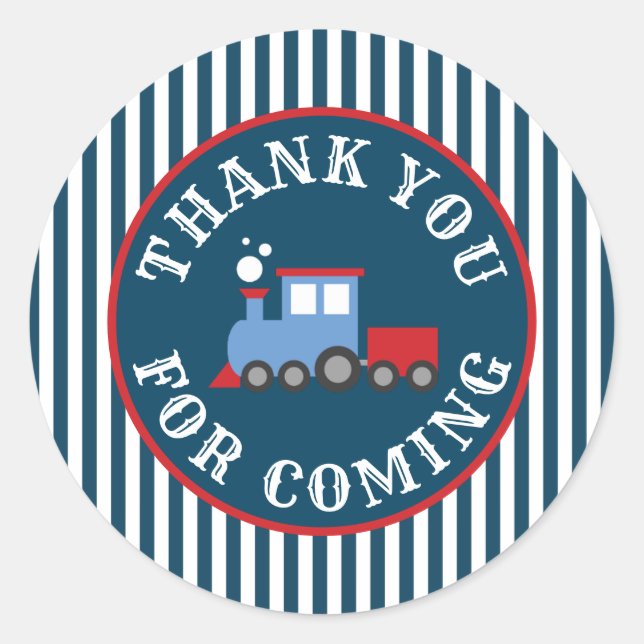 Stickers de fête d'anniversaire de train (Devant)