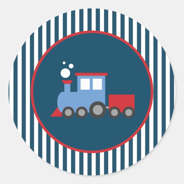 Stickers de fête d'anniversaire de train (Devant)