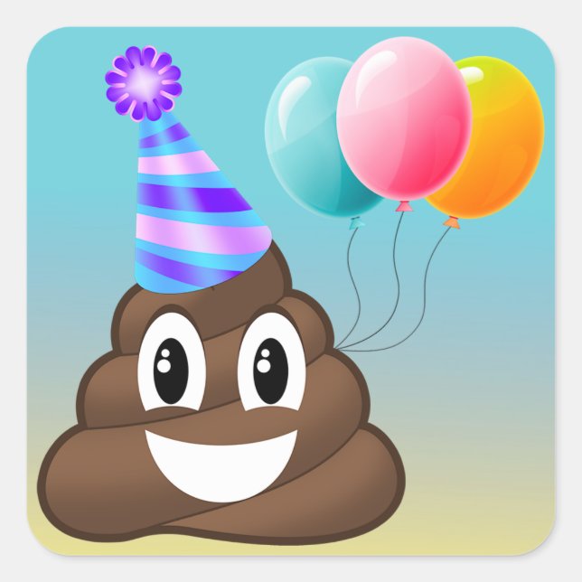 Stickers de fête d'anniversaire Emoji Ombre (Devant)