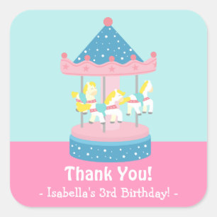 Stickers de fête d'anniversaire Joyeux Go Round Ca