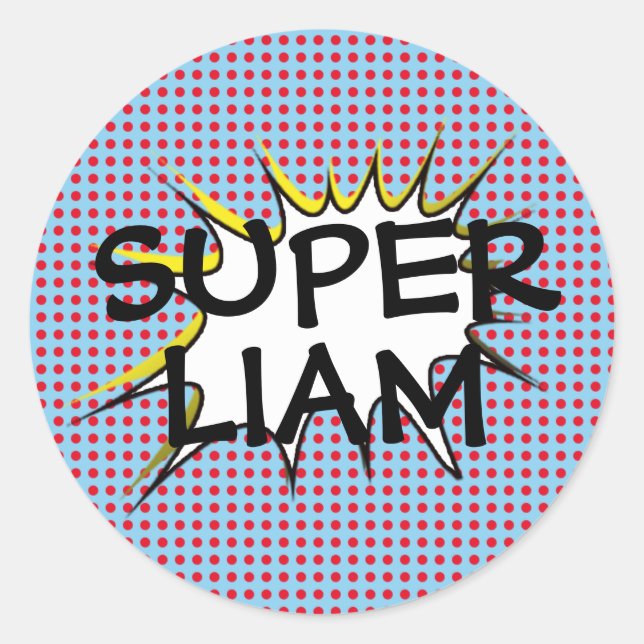 Stickers de fête d'anniversaire Superhero (Devant)