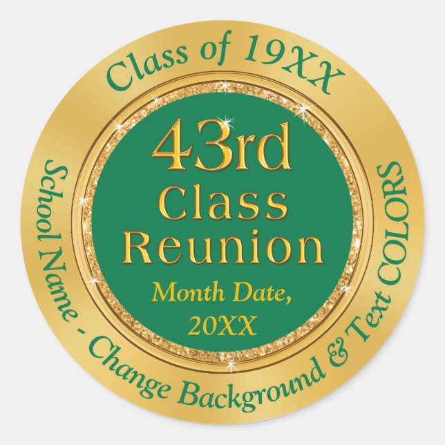 Stickers de fête de la Réunion de 43e Classe pour  (Devant)