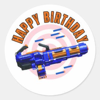 Stickers de fête de Nerf Gun. Décor Nerf Minigun.