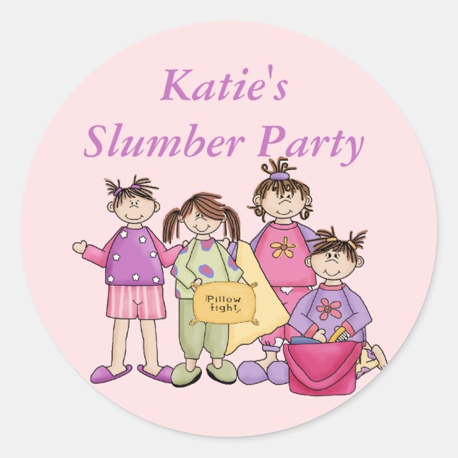 Stickers de fête de nuit de la fille (Devant)