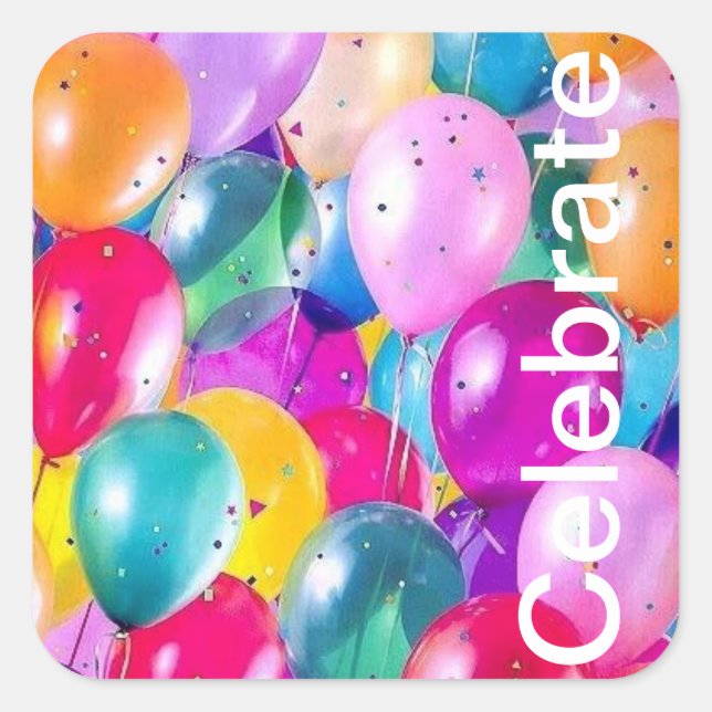 Stickers de fête des ballons (Devant)