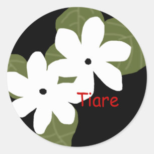 stickers de fleurs tiare tahitienne