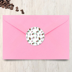 Stickers de fraises couvertes de chocolat d'aquare