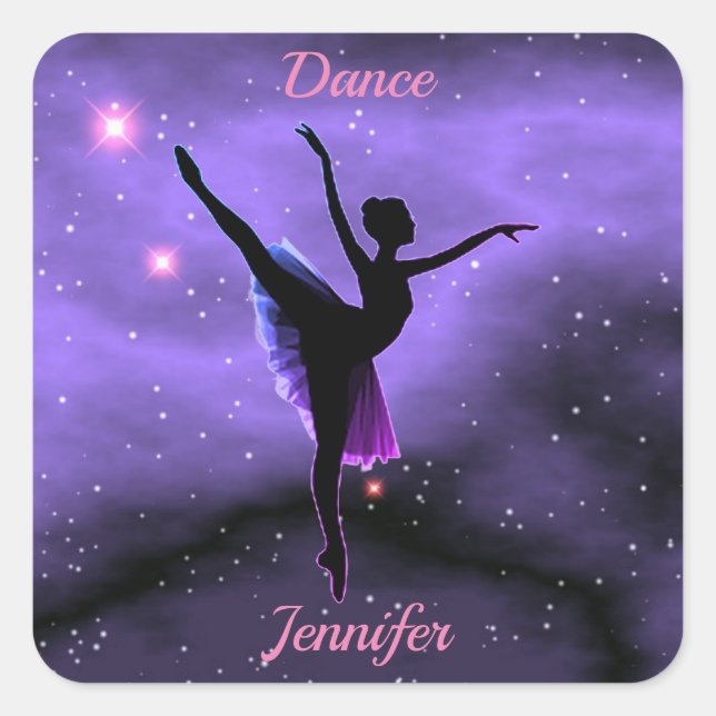 Stickers de galaxie rose et violet de danse (Devant)