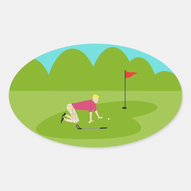 Stickers de golf rétro (Devant)