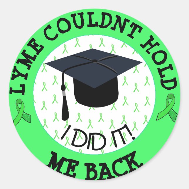 Stickers de graduation fière pour le patient de Ly (Devant)