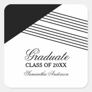 Stickers de graduation géométrique noire