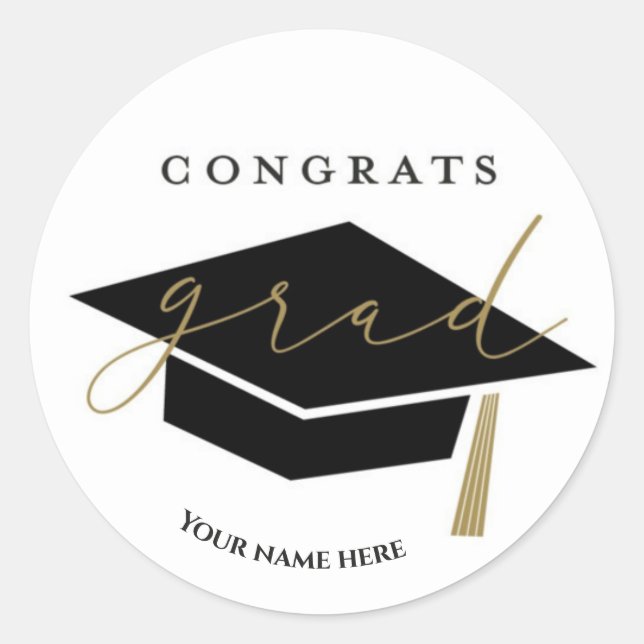 Stickers de graduation personnalisée (Devant)