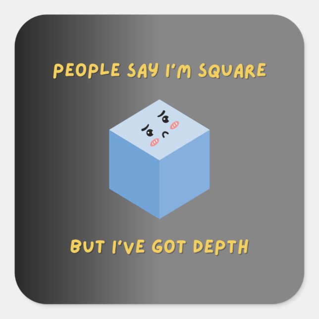Stickers de jeu de maths Carré amusant (Devant)