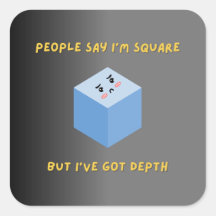 Stickers de jeu de maths Carré amusant