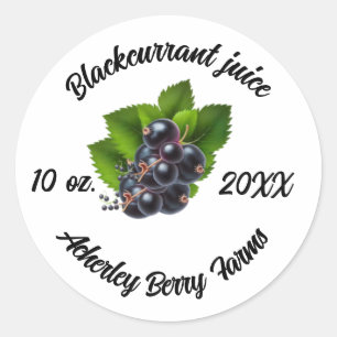 stickers de jus de cassis pour bocaux