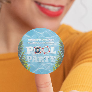 Stickers de la fête de la piscine pour enfants - F