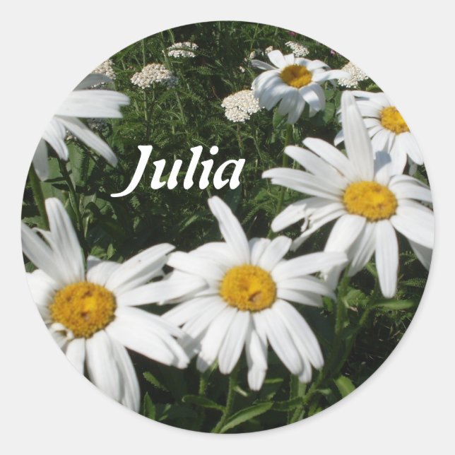 Stickers de marguerite personnalisés (Devant)