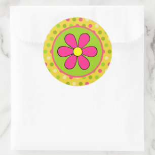 Stickers de marguerite rétro