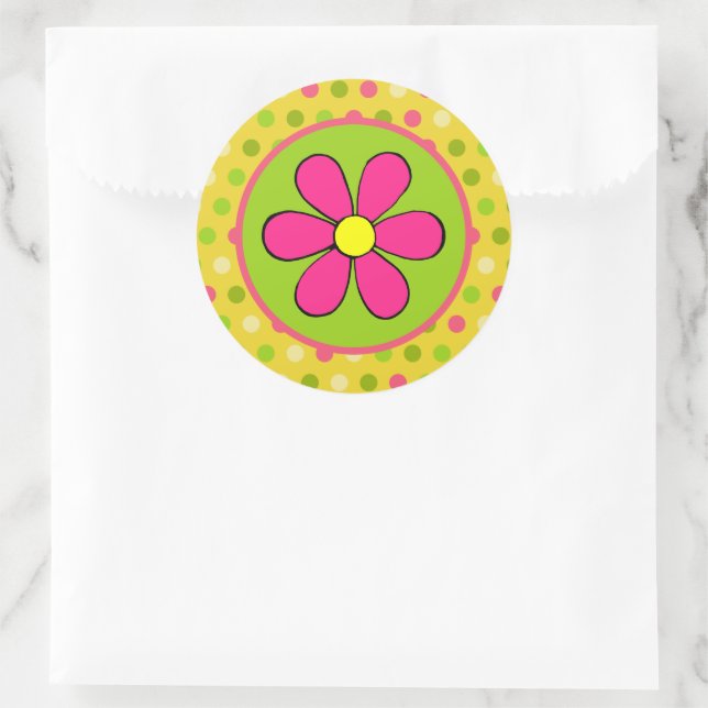 Stickers de marguerite rétro (Sac)