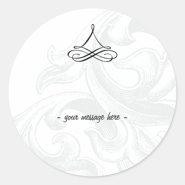 Stickers de mariage à défilement élégant (Devant)