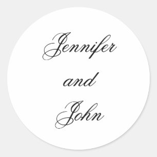 Stickers de mariage avec des noms personnalisés