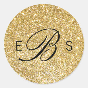 Stickers de mariage circulaire Parties scintillant