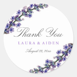 Stickers de mariage de lavande élégant