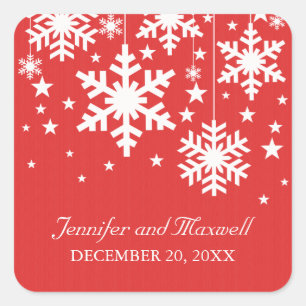 Stickers de mariage des flocons de neige et étoile