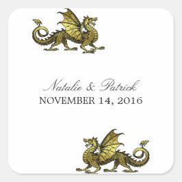 Stickers de mariage Dragon Or