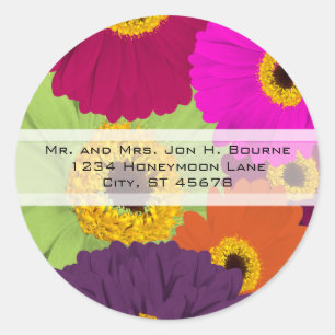 Stickers de mariage élégant Gerber Daisy