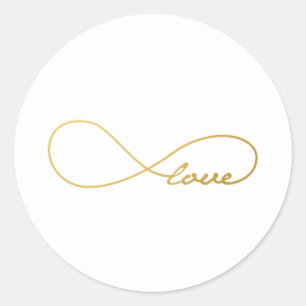 Stickers de mariage Gold Love Infinity