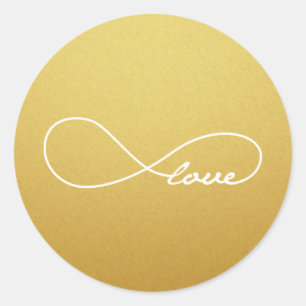 Stickers de mariage Gold Love Infinity