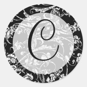 Stickers de mariage Monogramme C