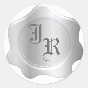 Stickers de mariage Monogramme de cire de phoque