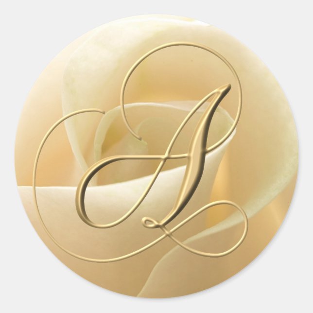 Stickers de mariage Monogramme - lettre A (Devant)