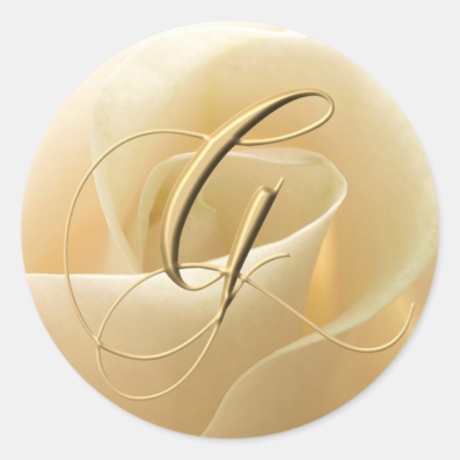 Stickers de mariage monogramme - lettre G (Devant)