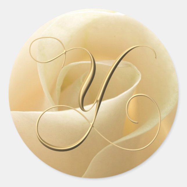 Stickers de mariage Monogramme - lettre Y (Devant)