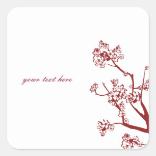 Stickers de mariage oriental en fleurs de cerisier