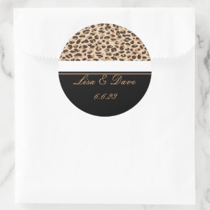 Stickers de mariage personnalisés Empreinte de léo