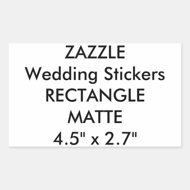 Stickers de mariage personnalisés RECTANGLE MATTE  (Devant)