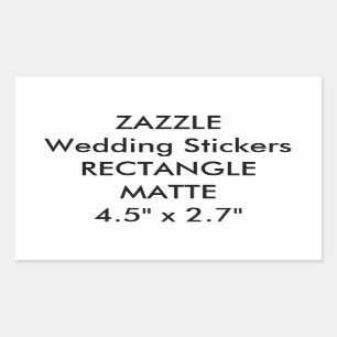 Stickers de mariage personnalisés RECTANGLE MATTE 