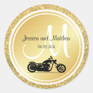 Stickers de mariage pour moto Parties scintillant