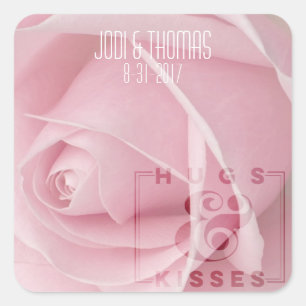 Stickers de mariage Rose de baisers personnalisés